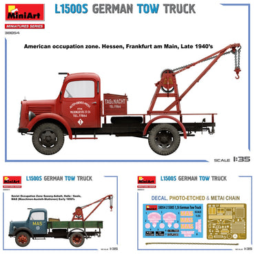Miniart 38054 L1500S German Tow Truck 1:35 Model Kit