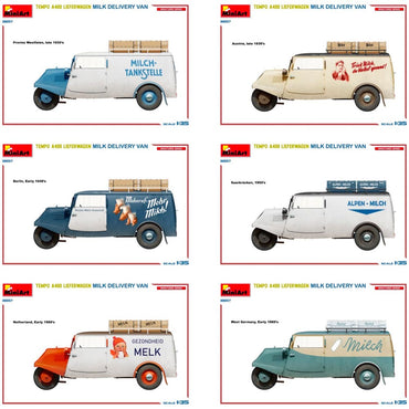 Miniart 38057 Tempo A400 Lieferwagen Milk Delivery Van 1:35 Model Kit