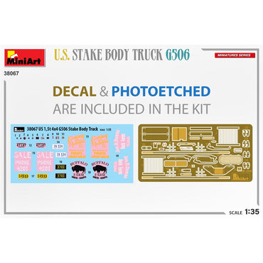 Miniart 38067 US Stake Body Truck G506 1:35 Plastic Model Kit