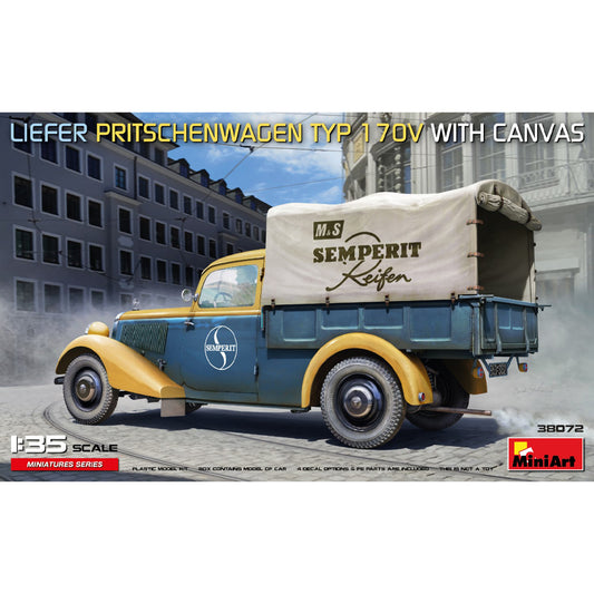 Miniart 38072 Liefer Pritschenwagen Typ. 70V w/Canvas 1:35 Model Kit