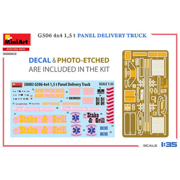MiniArt 38083 G506 4x4 1.5t Panel Delivery Truck 1:35 Model Kit