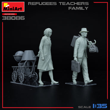 MiniArt 38086 Refugees Teachers Family Figures  1:35 Model Kit