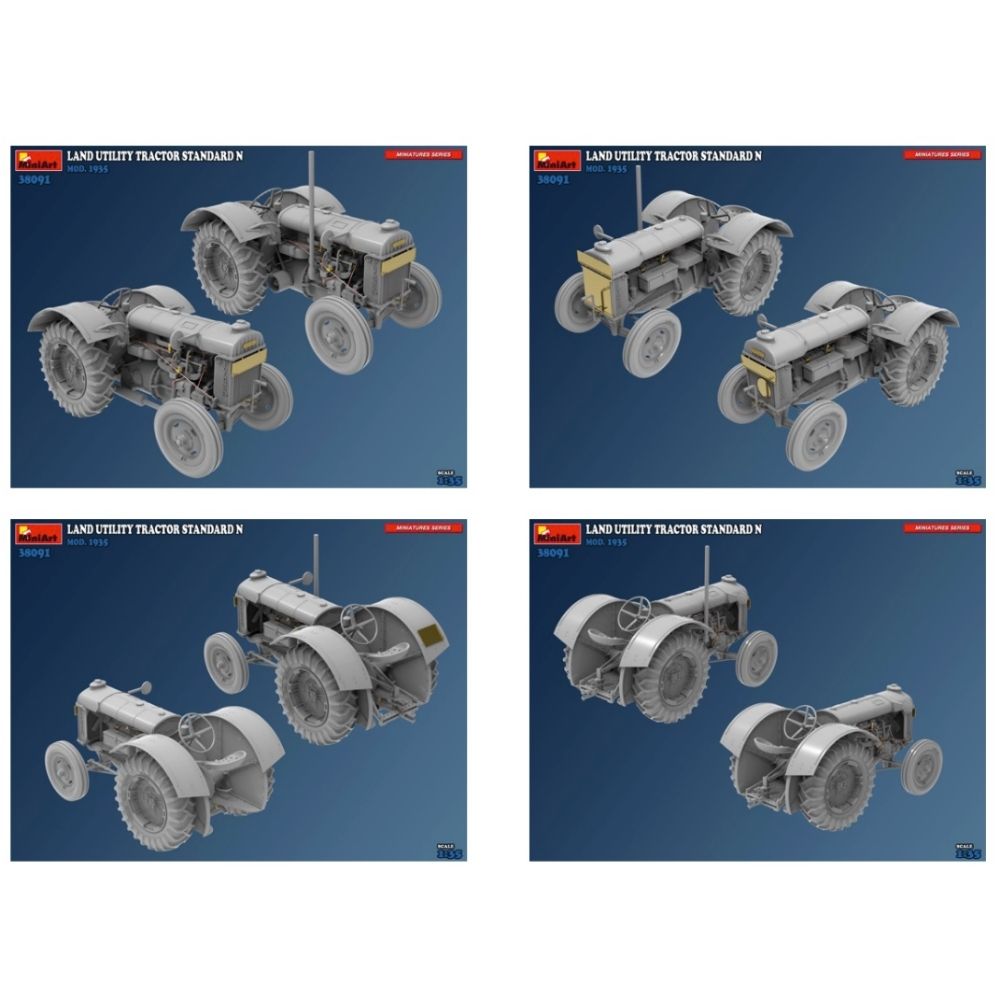Miniart 38091 Land Utility Tractor Standard N Mod 1935 1:35 Model Kit