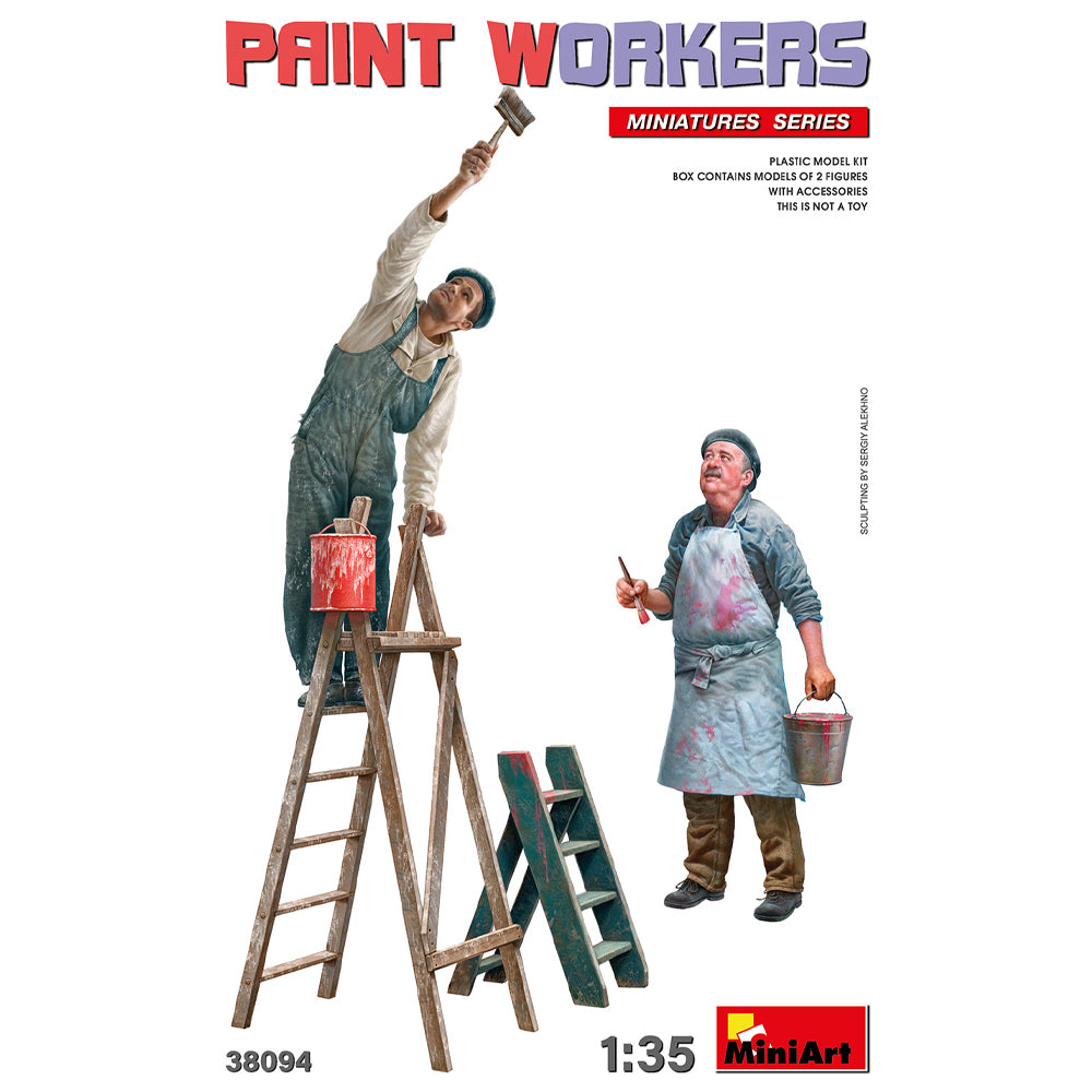 Miniart 38094 Paint Workers Figures 1:35 Model Kit