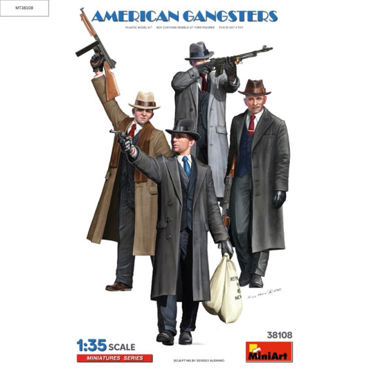 Miniart 38108 1930s American Gangsters Figures 1:35 Model Kit