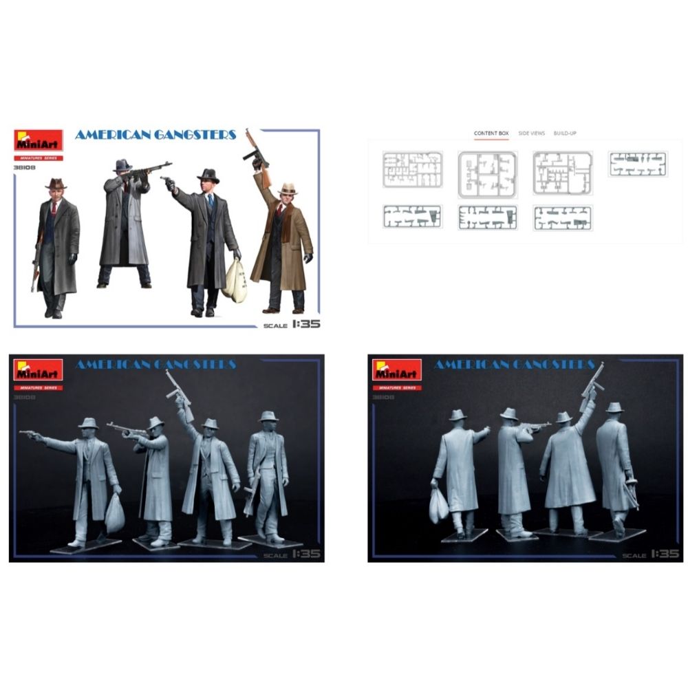 Miniart 38108 1930s American Gangsters Figures 1:35 Model Kit