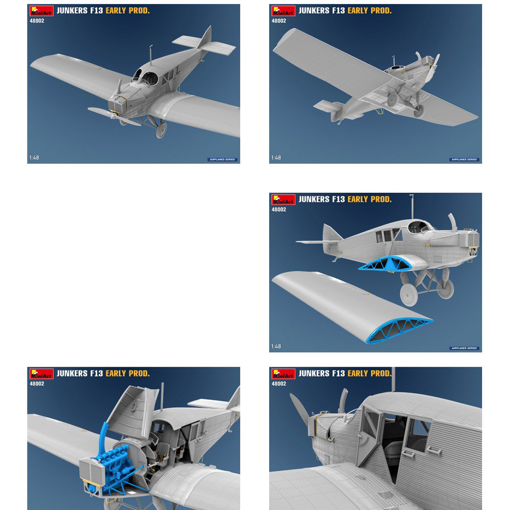 Miniart 48002 Junkers F13 Early Prod. 1:48 Model Kit