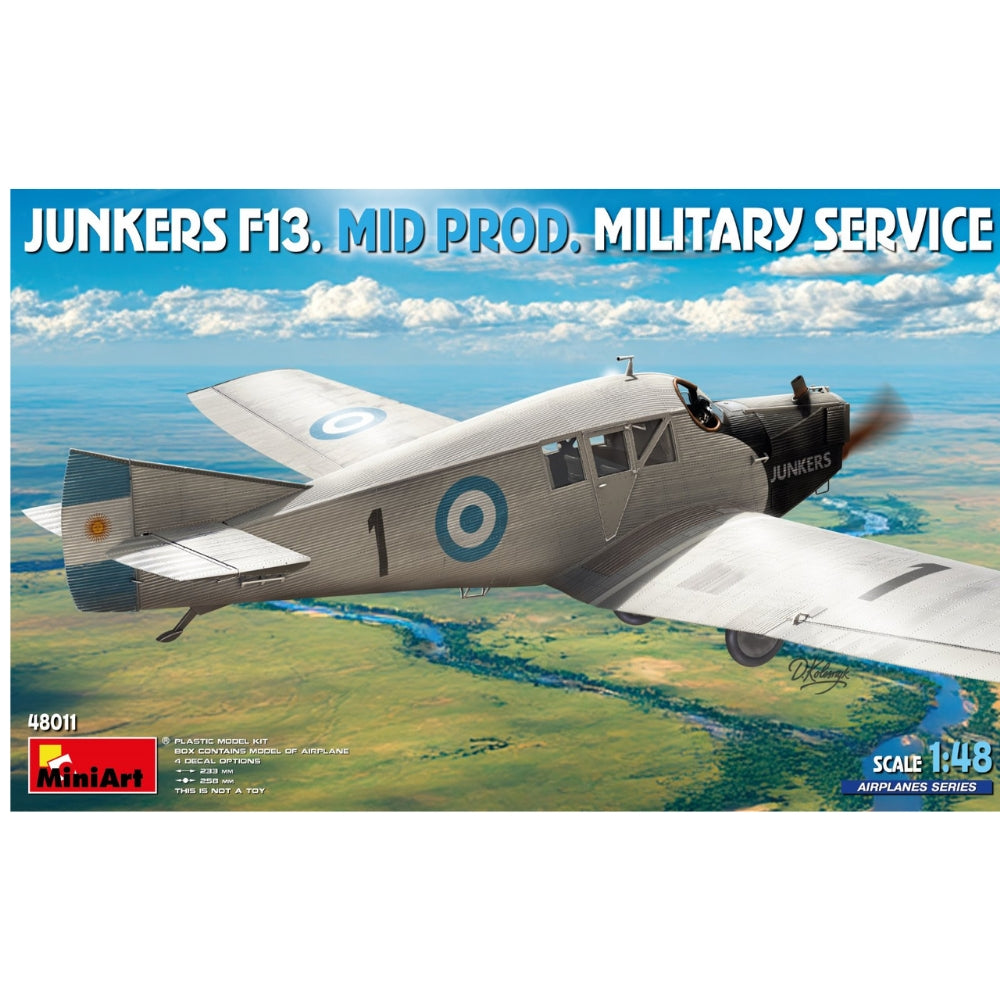 Miniart 48011 Junkers F13. Mid Prod Military Service 1:48 Model Kit
