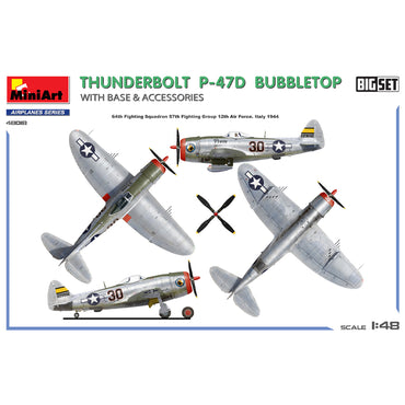 Miniart 48018 Republic Thunderbolt P-47D Bubbletop w/Diorama 1:48 Model Kit