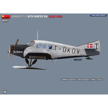 Miniart 48020 Junkers F13 w/Winter Ski Early Prod. 1:48 Model Kit