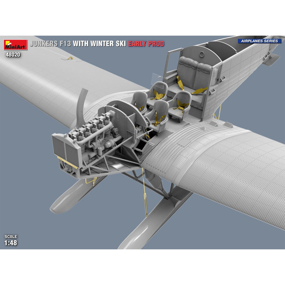Miniart 48020 Junkers F13 w/Winter Ski Early Prod. 1:48 Model Kit