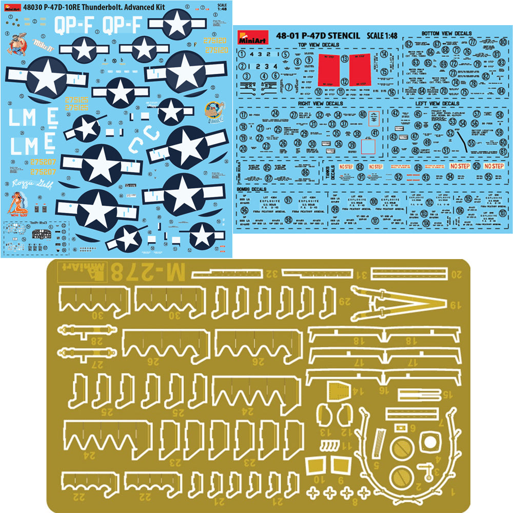 Miniart 48030 Thunderbolt P-47D-10RE Razorback Advanced 1:48 Model Kit