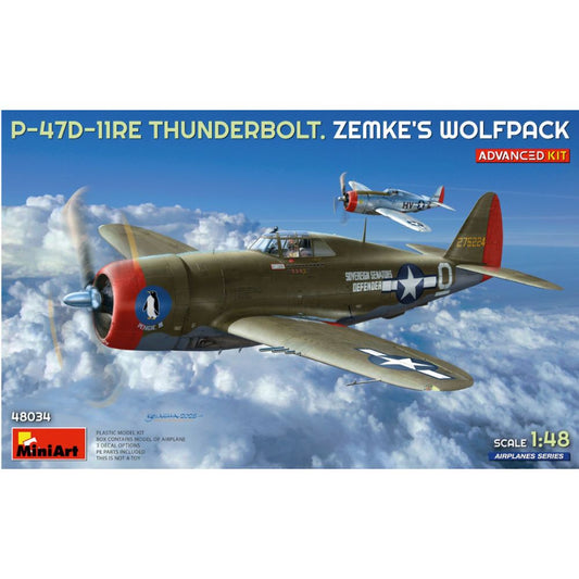 Miniart 48034 P-47D-11RE Thunderbolt Zemke's Wolfpack Advanced 1:48 Model Kit