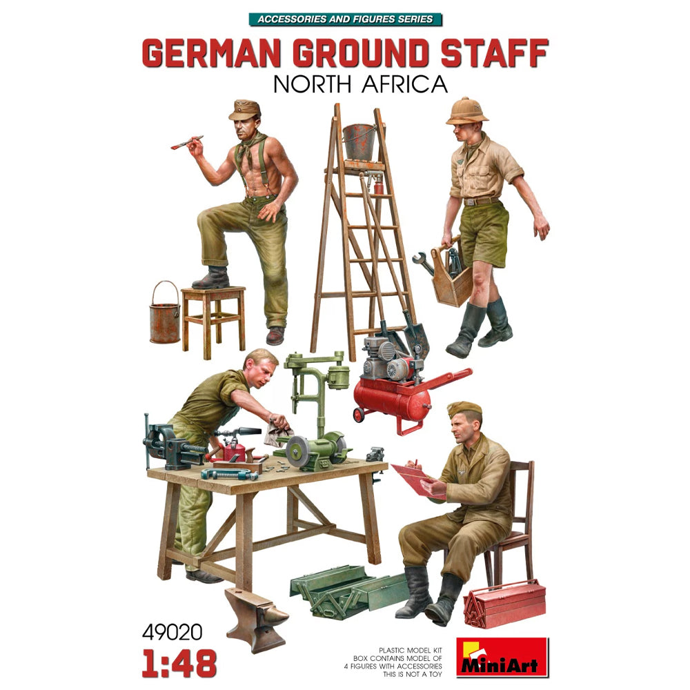 Miniart 49020 German Ground Staff North America 1:48 Model Kit