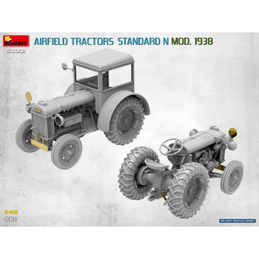 Miniart 50001 Airfield Tractors Standard N MOD. 1938 2 Kits In 1 1:48 Model Kit