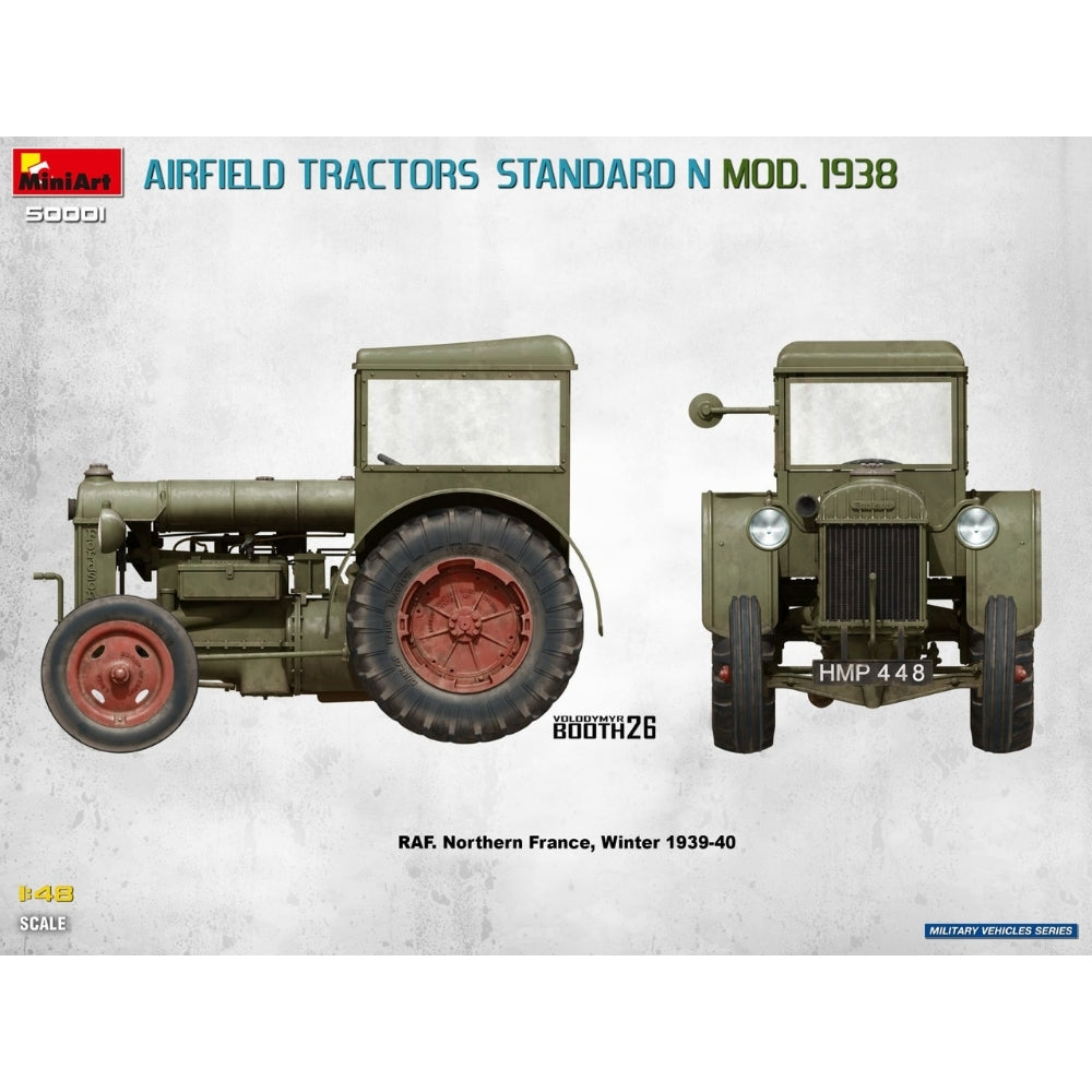 Miniart 50001 Airfield Tractors Standard N MOD. 1938 2 Kits In 1 1:48 Model Kit