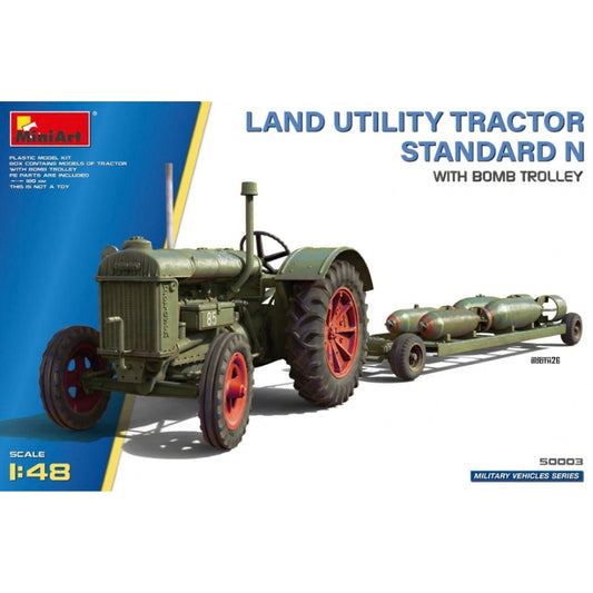 Miniart 50003 Land Utility Tractor Standard N with Bomb Trolley 1:35 Model Kit