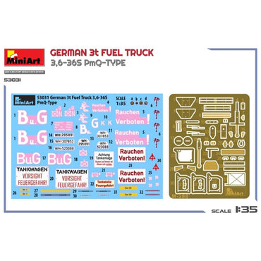 Miniart 53031 German 3t Fuel Truck 3,6-36S PmQ-Type 1:35 Model Kit