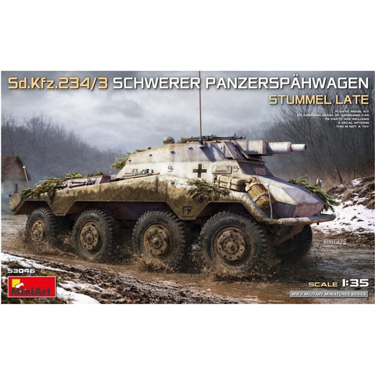 Miniart 53046 Sd.Kfz.234/3 Schwerer Panzerspähwagen Stummel Late 1:35 Model Kit