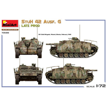 Miniart 72120 StuH 42 Ausf. G LATE PROD Self-Propelled Gun 1:72 Model Kit