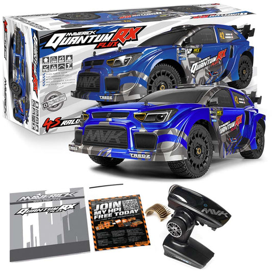 Maverick Quantum RX Flux 4S 1/8 4WD RC Rally Car Blue