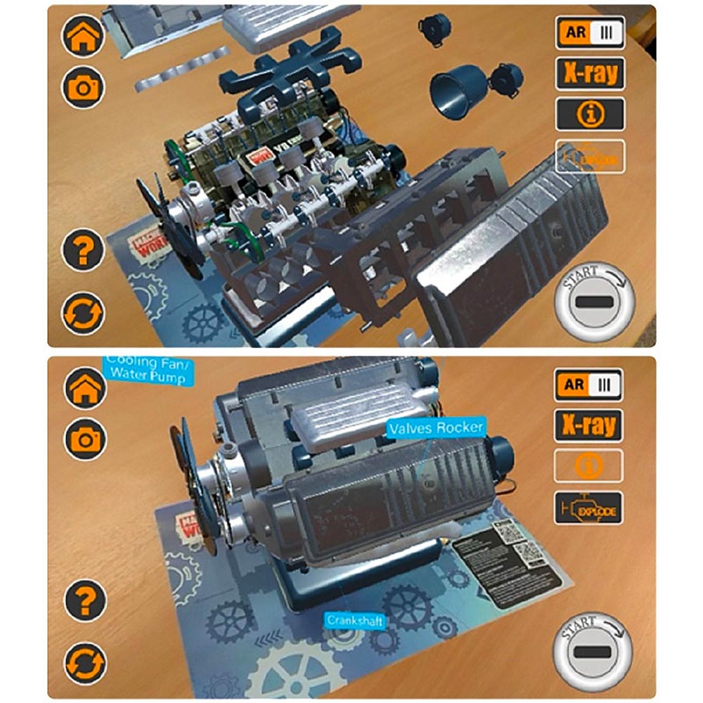 Machine Works V8 Engine w/AR App STEM Model