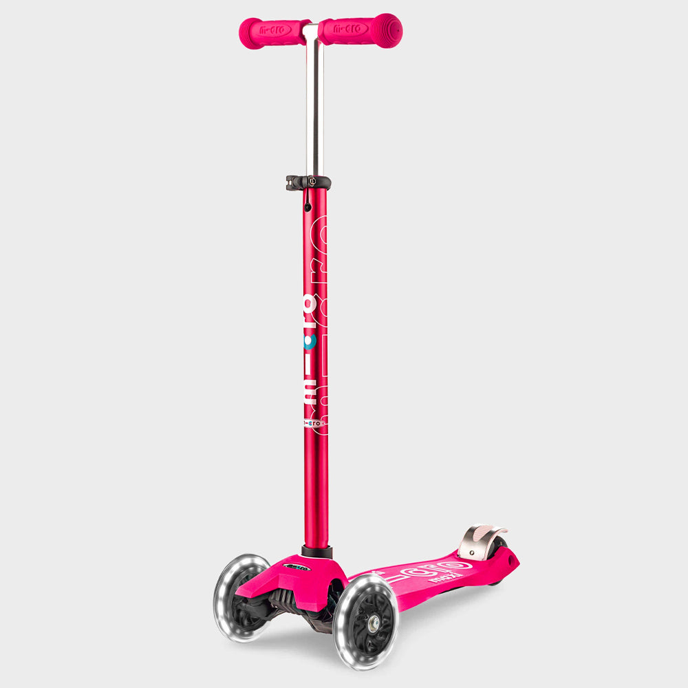 Pink Maxi Deluxe Micro Scooter with LED Light-Up Wheels Age 5-12 MMD077