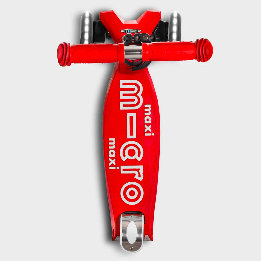 Red Maxi Deluxe Micro Scooter with LED Light-Up Wheels Age 5-12 MMD068