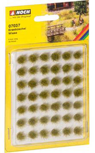NOCH Meadow Grass Tufts Mini Set 6mm (42) HO Gauge Scenics 07037