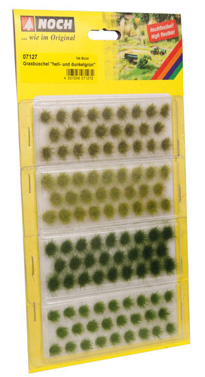 NOCH Light/Dark Green Grass Tufts 6mm (104) HO Gauge Scenics 07127
