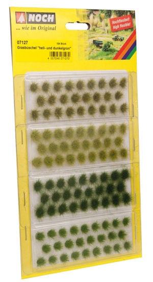 NOCH Light/Dark Green Grass Tufts 6mm (104) HO Gauge Scenics 07127