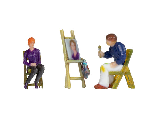 Noch Artist with Model & Easel 3D Master Figure HO Gauge N10415