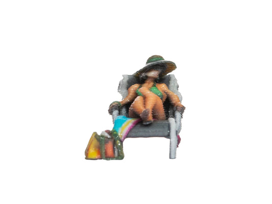 Noch Woman on a Sun Lounger 3D Master Figure N10430 HO Gauge