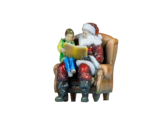 Noch Seated Father Christmas with Boy 3D Master Figure HO Gauge N10702