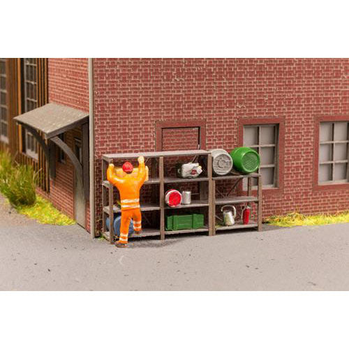 NOCH Industrial Shelves (6) Laser Cut Minis Kit HO Gauge Scenics 14203