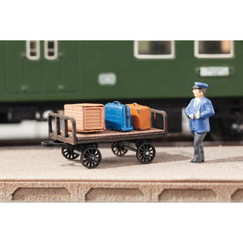 NOCH Luggage Carts (2) Laser Cut Minis Kit HO Gauge Scenics 14311