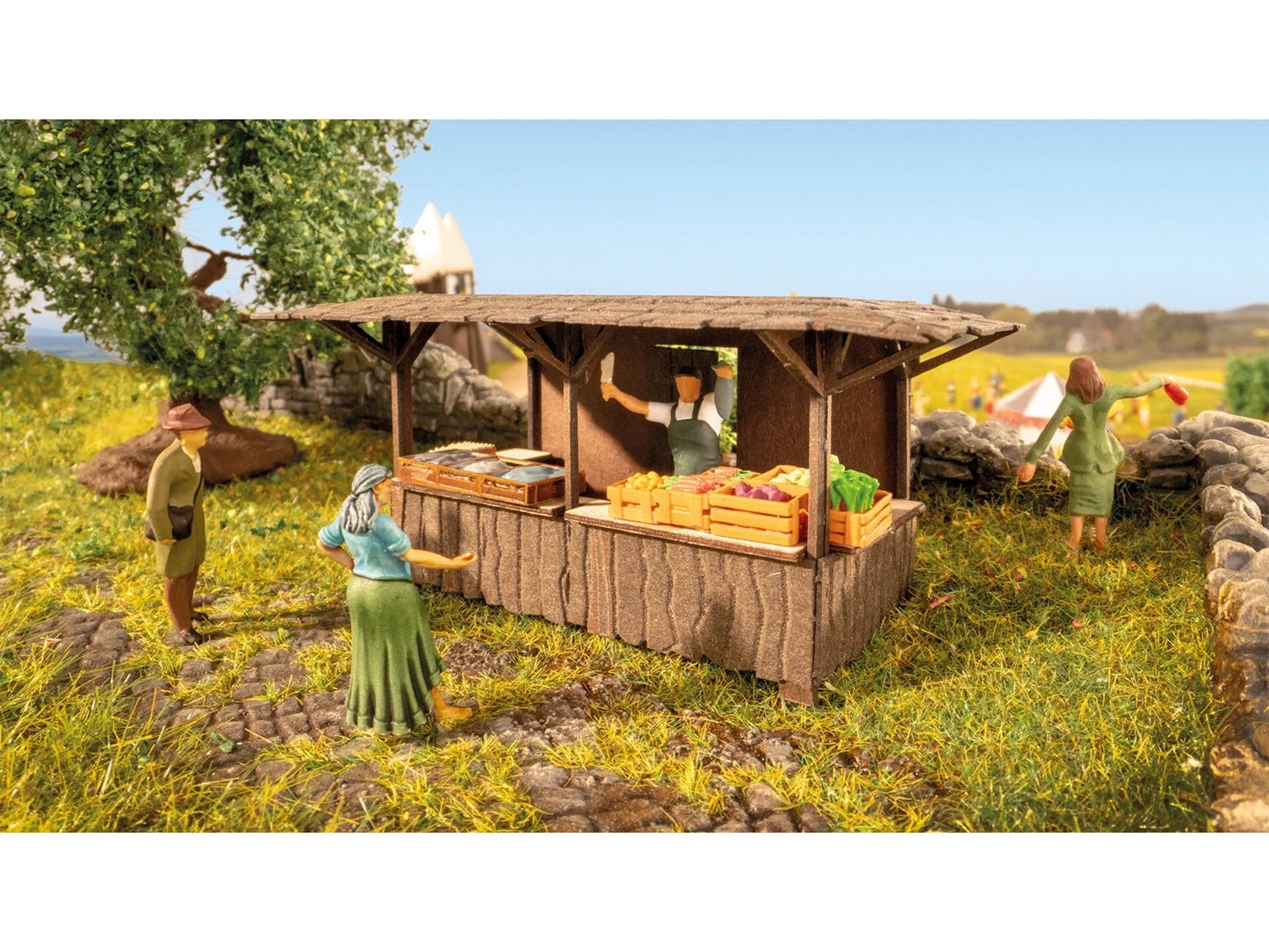 Noch Medieval Stall Laser Cut Minis Kit HO Gauge N14384