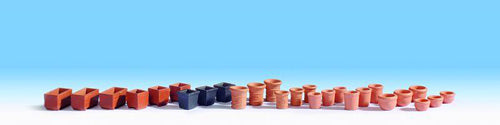 NOCH Flowerpots (27) Accessory Set HO Gauge Scenics 14885