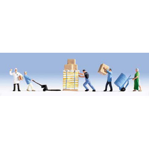 NOCH Warehousemen (5) and Accessories Figure Set HO Gauge Scenics 15038
