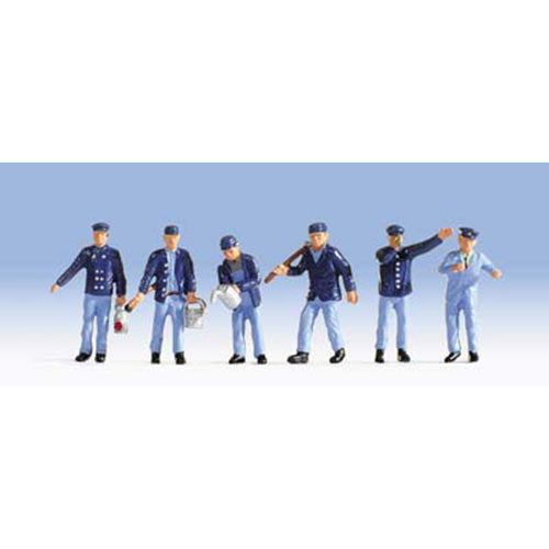 NOCH Locomotive Drivers (3) and Shunters (3) Figure Set HO Gauge Scenics 15282