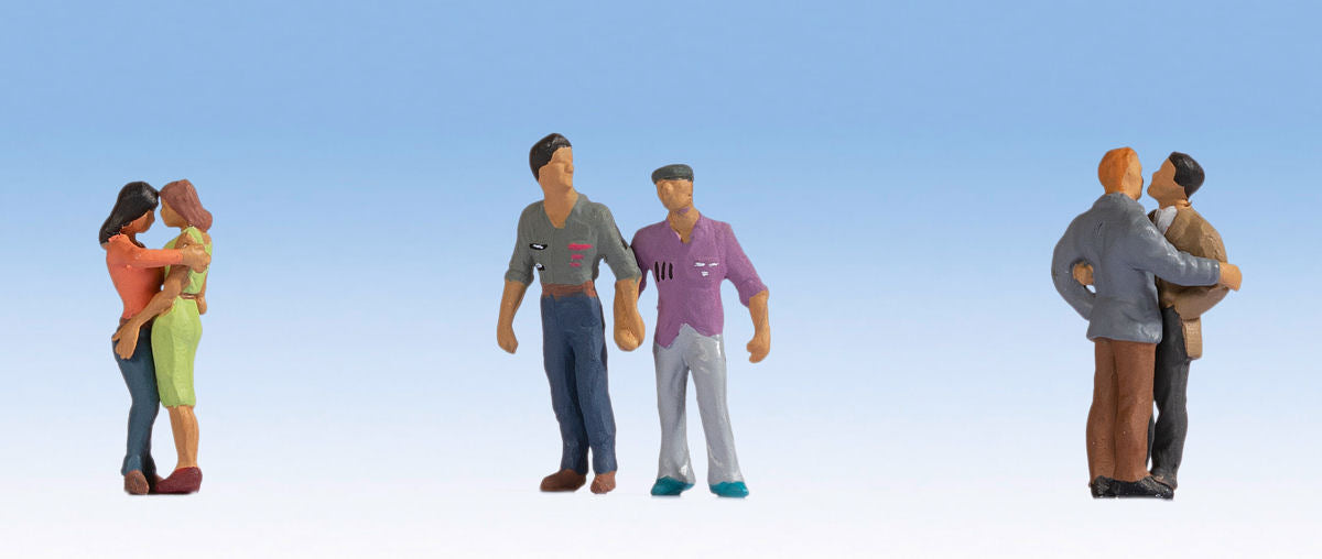 Noch Same Sex Couples (3x2) Figure Set N15511 HO Scale