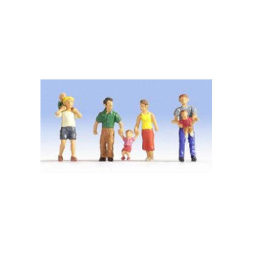 NOCH Parents (4) and Children (3) Figure Set HO Gauge Scenics 15592