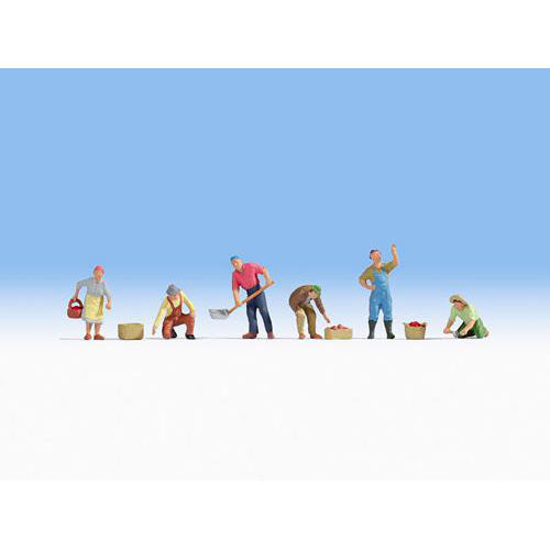 NOCH Harvesters (6) and Accessories Figure Set HO Gauge Scenics 15613