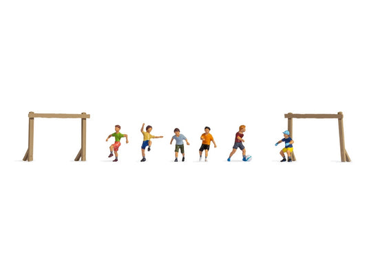 Noch Children Playing Football (6) Figure Set N15817 HO Gauge