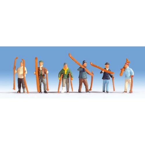 NOCH Skiers (6) Figure Set HO Gauge Scenics 15829