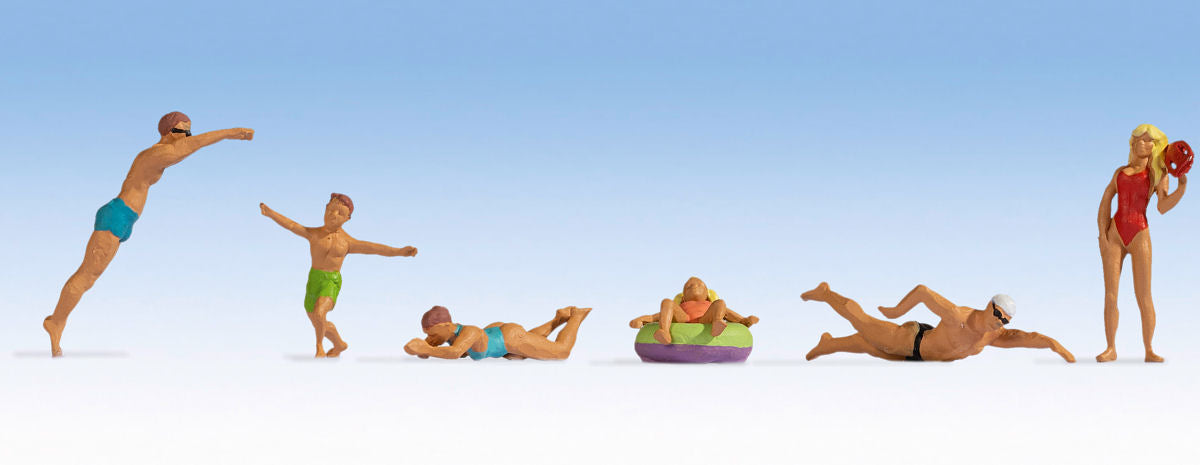 Noch Bathers (6) Figure Set N15849 HO Scale