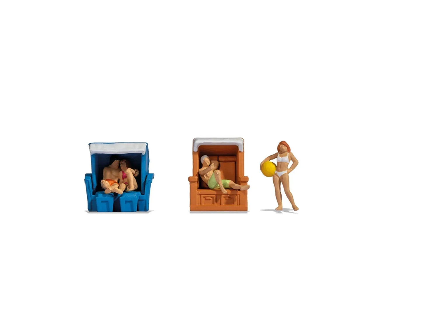 Noch In The Beach Chair (4) Figure Set N15852 HO Gauge