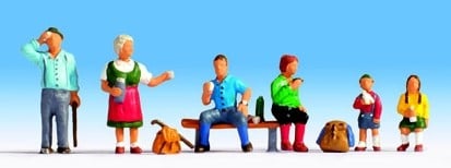 NOCH Wanderers (6) and Accessories Figure Set HO Gauge Scenics 15872