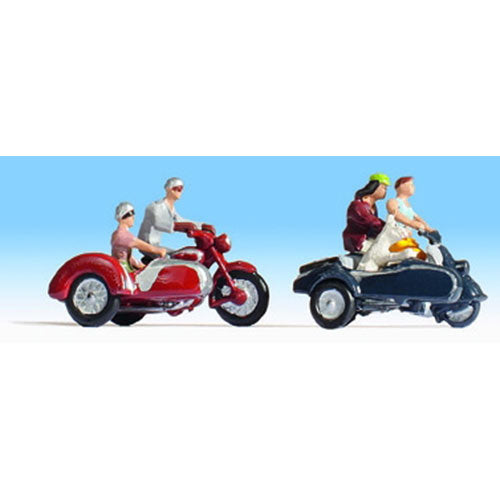 NOCH Motorcyclists (2x2) Figure Set HO Gauge Scenics 15905