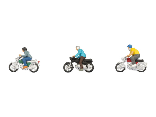 Noch 15907 Moped Riders (3) Figure Set HO Gauge